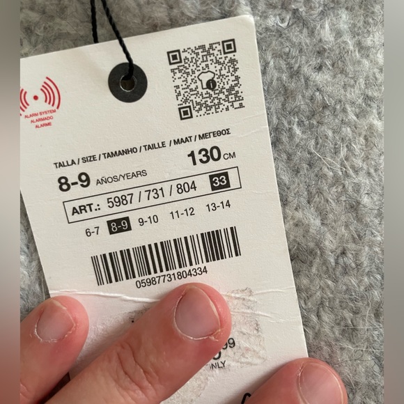 Zara Kids Gray Sleeveless Knit Sweater - Picture 4 of 5